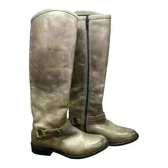 Hinge Dakota Knee High Outer Leather Riding Boots Size 5.5 new - Picture 3 of 14